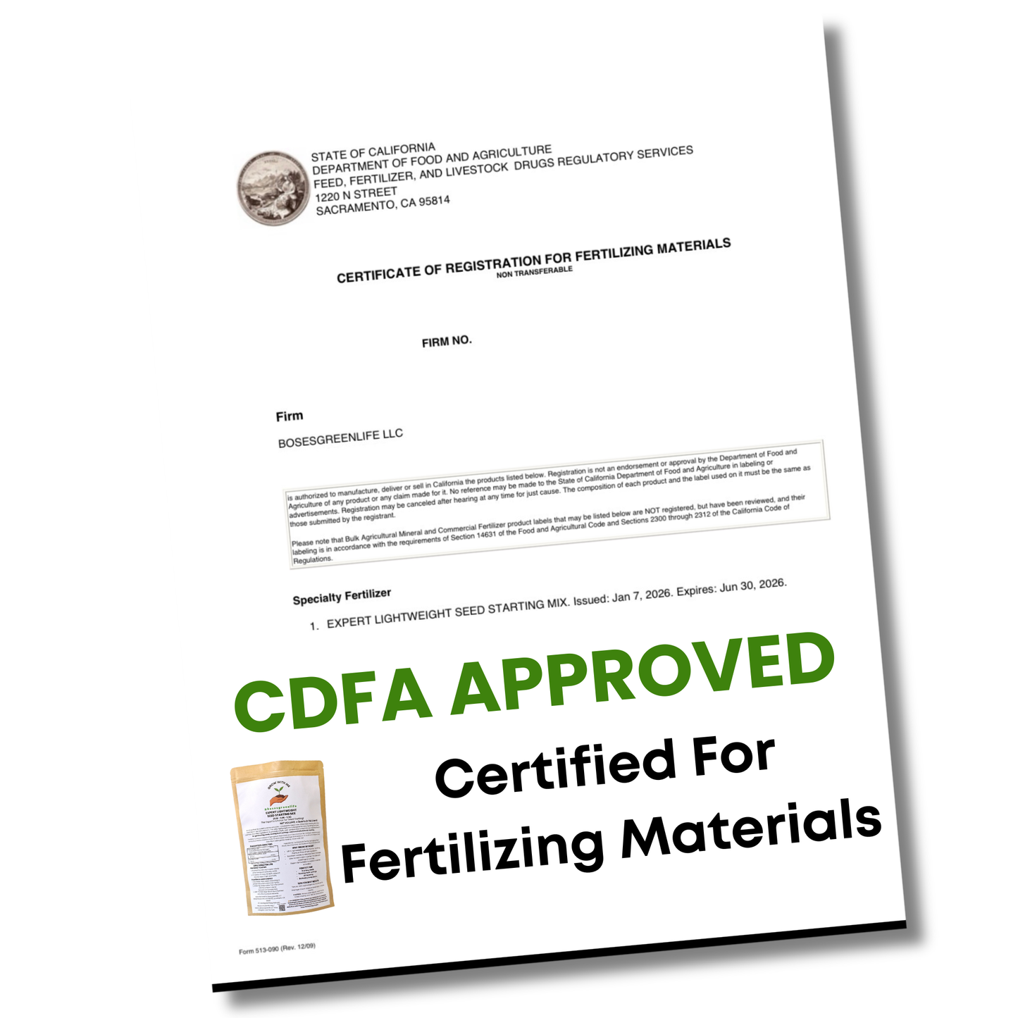 Beginner Single Bag: EXPERT LIGHTWEIGHT SEED STARTING MIX